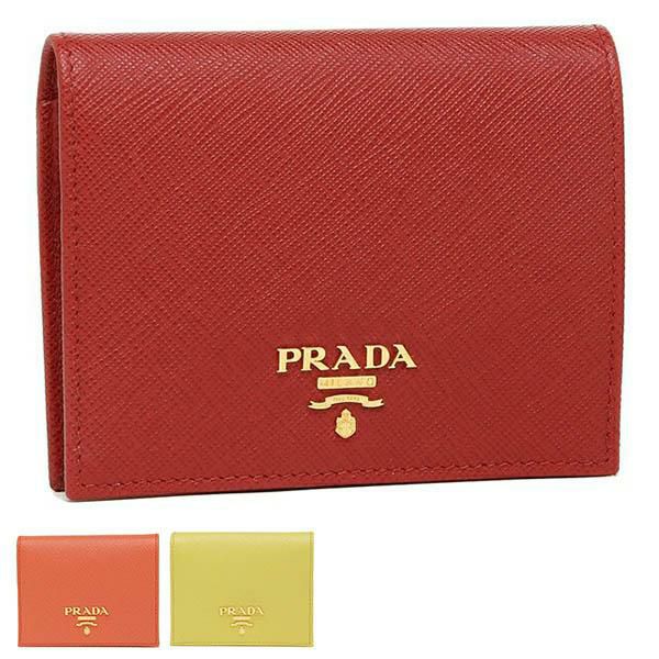 プラダ 二つ折り財布 サフィアーノ ミニ財布 レディース PRADA 1MV204 QWA 2DF8 2DKY