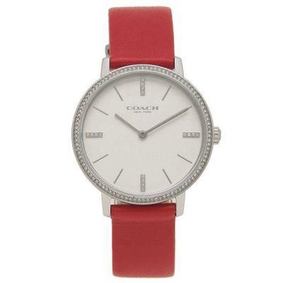コーチ 時計 Coach 35mm Audrey オードリー クォーツ レディース腕時計ウォッチ レッド シルバー Axes コーチ 時計 Coach 35mm Audrey オードリー クォーツ レディース腕時計ウォッチ レッド シルバー Axes