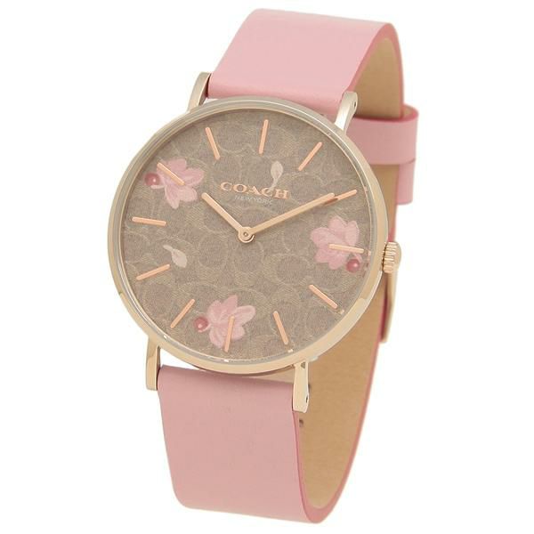 コーチ 時計 COACH 14503442 36MM NEW YORK クォーツ レディース腕時計ウォッチ ピンク/ブラウン 詳細画像
