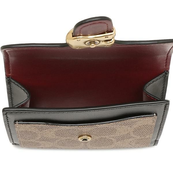 コーチ 財布 COACH 85994 B4OOH タビー スモール ウォレット レディース 二つ折り財布 タン ブラック 詳細画像