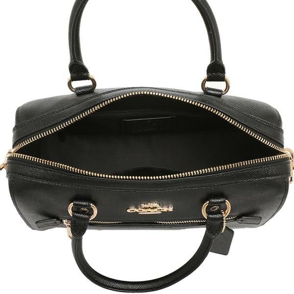コーチ バッグ COACH F79946 IMBLK ローワン サッチェル レディース ハンドバッグ ショルダーバッグ 無地 ブラック 黒 詳細画像