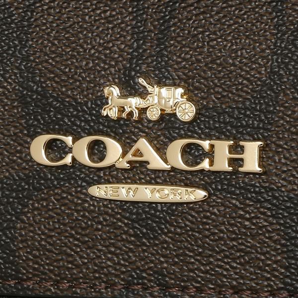 コーチ バッグ COACH F83607 IMAA8 ローワン サッチェル シグネチャーキャンバス レディース ハンドバッグ ショルダーバッグ ブラウン/ブラック 茶色 詳細画像