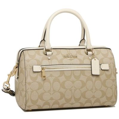 コーチ バッグ COACH F83607 IMDQC ローワン サッチェル シグネチャーキャンバス レディース ハンドバッグ ショルダーバッグ ライトカーキ/チョーク