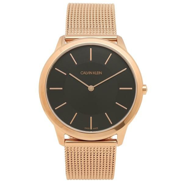 カルバンクライン 時計 Calvin Klein K3m2162y 40mm ミニマル Minimal メッシュベルト クォーツ レディース メンズ 腕時計 ウォッチ ローズゴールド ブラック お取り寄せ商品 Axes