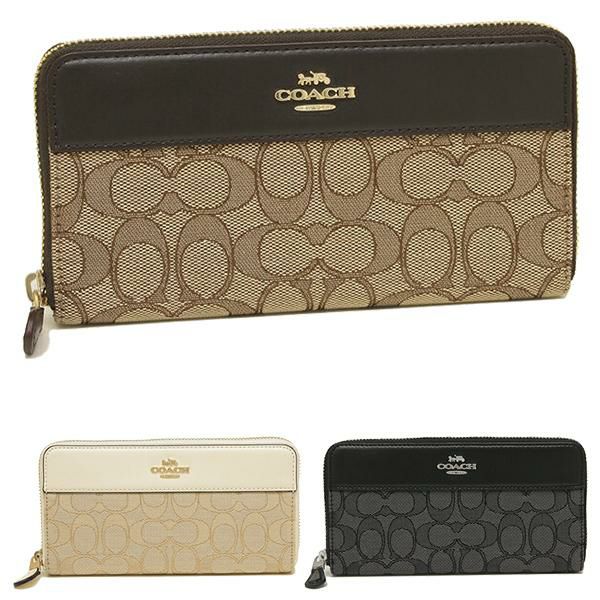 コーチ 長財布 シグネチャー レディース Coach F Axes