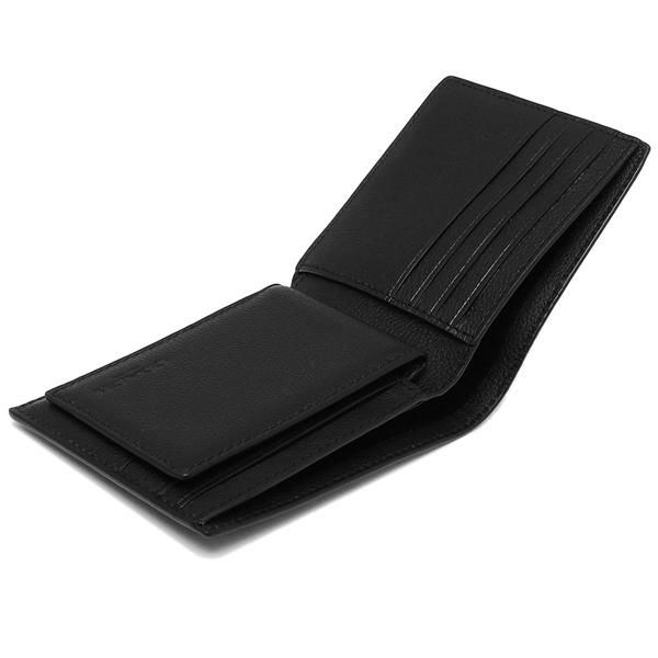 コーチ 財布 COACH F74991 BLK コンパクト 1Ｄ ウォレット スポーツ カーフ レザー メンズ 二つ折り財布 ミニ財布 無地 ブラック 黒 詳細画像