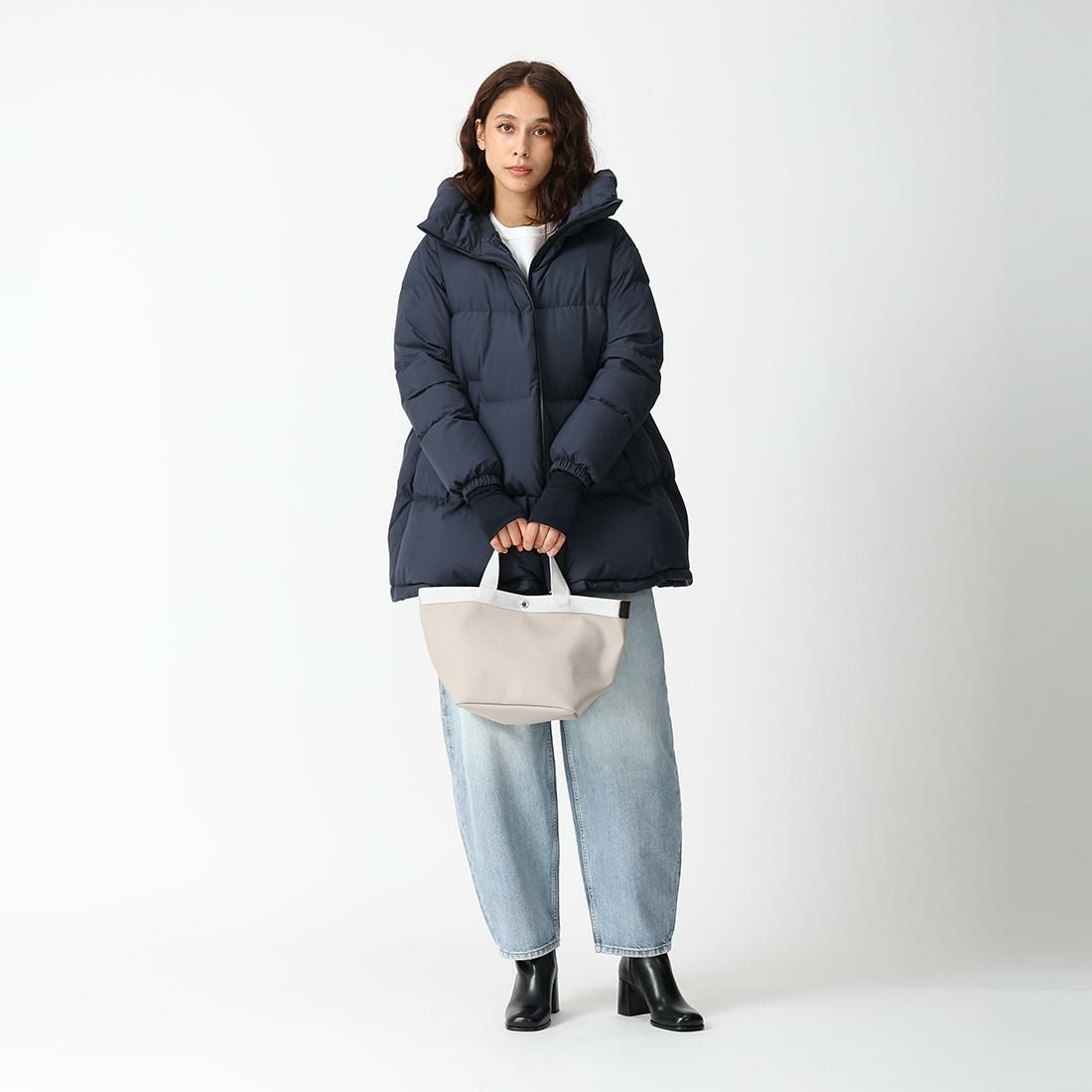 エルベシャプリエ バッグ Herve Chapelier 707GP 6381 CABAS 舟型トートバッグ レディース トートバッグ 無地 MASTIC/ARGENT 詳細画像