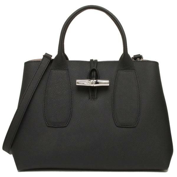 ロンシャン バッグ LONGCHAMP 10058 HPN 001 ROSEAU ロゾ レディース ハンドバッグ 無地 BLACK 黒 詳細画像