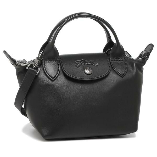 ロンシャン バッグ LONGCHAMP 1500 757 001 LE PLIAGE CUIR プリアージュ キュイール レディース ハンドバッグ ショルダーバッグ 無地 BLACK 黒