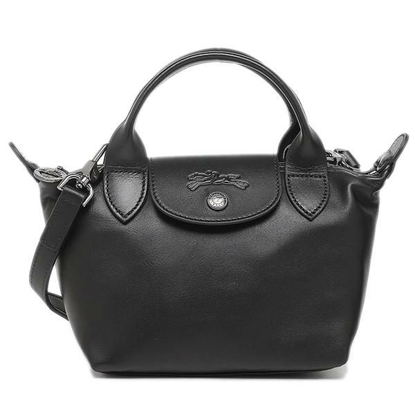 ロンシャン バッグ LONGCHAMP 1500 757 001 LE PLIAGE CUIR プリアージュ キュイール レディース ハンドバッグ ショルダーバッグ 無地 BLACK 黒 詳細画像