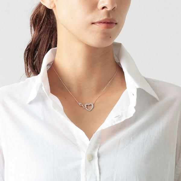 スワロフスキー ネックレス アクセサリー SWAROVSKI 5518865 INFINITY HEART インフィニティ レディース ペンダント ローズゴールド/シルバー
