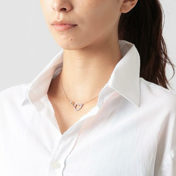 スワロフスキー ネックレス アクセサリー SWAROVSKI 5518865 INFINITY HEART インフィニティ レディース ペンダント ローズゴールド/シルバー 詳細画像