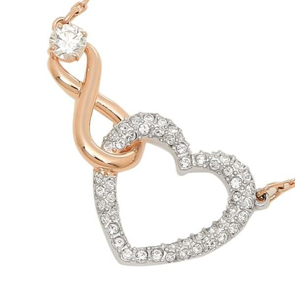 スワロフスキー ネックレス アクセサリー SWAROVSKI 5518865 INFINITY HEART インフィニティ レディース ペンダント ローズゴールド/シルバー 詳細画像