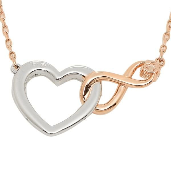 スワロフスキー ネックレス アクセサリー SWAROVSKI 5518865 INFINITY HEART インフィニティ レディース ペンダント ローズゴールド/シルバー 詳細画像