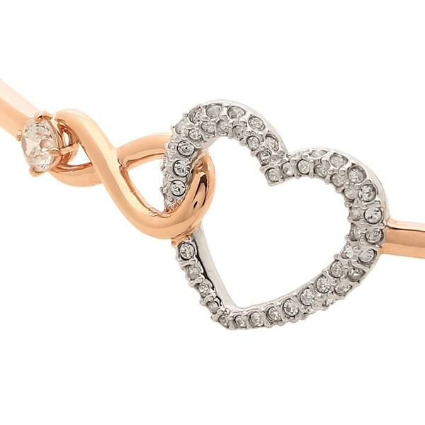 スワロフスキー ブレスレット アクセサリー SWAROVSKI 5518869 INFINITY HEART インフィニティ レディース バングル ローズゴールド/シルバー 詳細画像