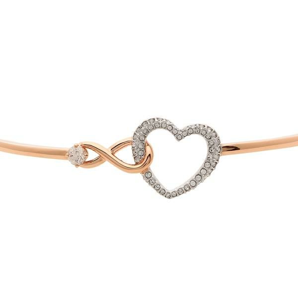 スワロフスキー ブレスレット アクセサリー SWAROVSKI 5518869 INFINITY HEART インフィニティ レディース バングル ローズゴールド/シルバー 詳細画像