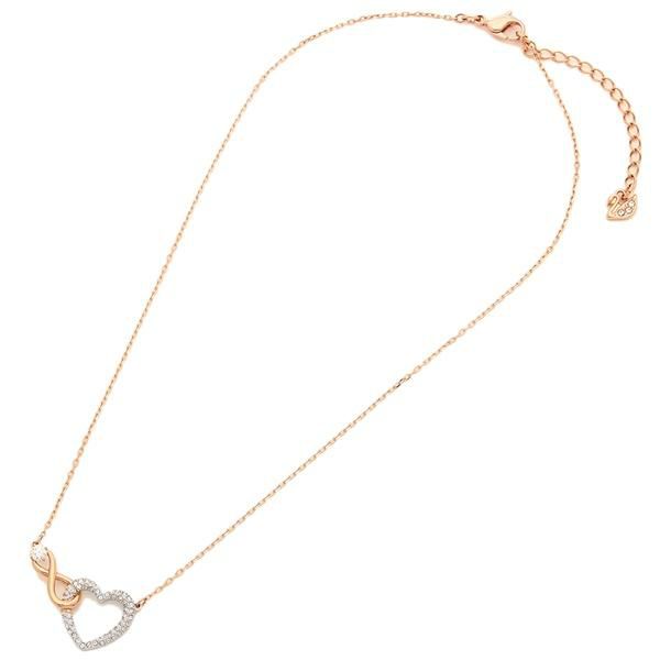 スワロフスキー ネックレス アクセサリー ピアス SWAROVSKI 5521040 INFINITY HEART セット レディース ペンダント ローズゴールド/シルバー 詳細画像