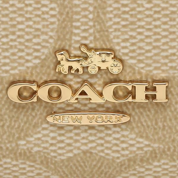 コーチ コインケース COACH F88208 IMDQC ミニ スキニー ID ケース シグネチャー キャンバス レディース コインケース パスケース ライトカーキ/チョーク 詳細画像