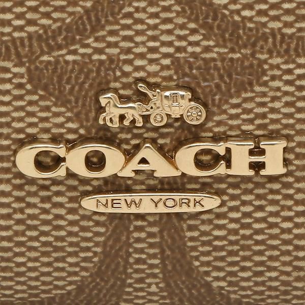 コーチ コインケース COACH F88208 IME74 ミニ スキニー ID ケース シグネチャー キャンバス レディース コインケース パスケース カーキ/サドル2 詳細画像