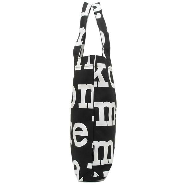 マリメッコ バッグ MARIMEKKO 047312 911 NOTKO LOGO ロゴ レディース トートバッグ BLACK/WHITE 黒 A4対応 詳細画像