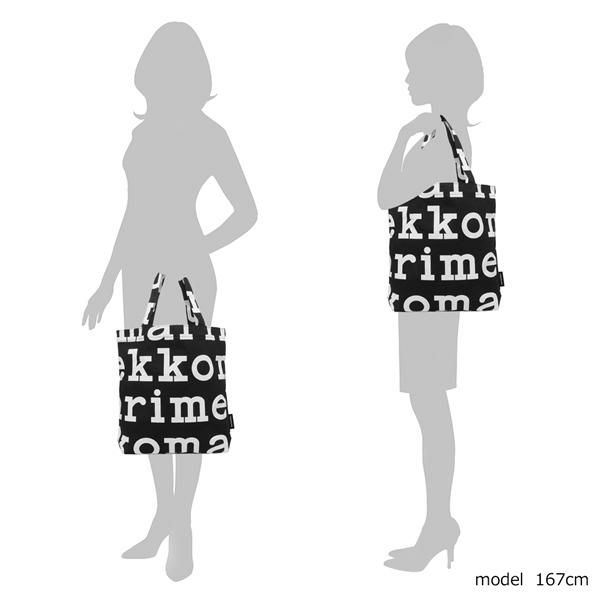 マリメッコ バッグ MARIMEKKO 047312 911 NOTKO LOGO ロゴ レディース トートバッグ BLACK/WHITE 黒 A4対応 詳細画像