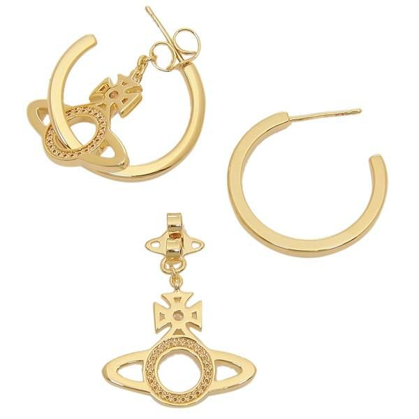 ヴィヴィアンウエストウッド ピアス アクセサリー VIVIENNE WESTWOOD 62010105 R102 MIRANDA EARRINGS レディース GOLD 詳細画像