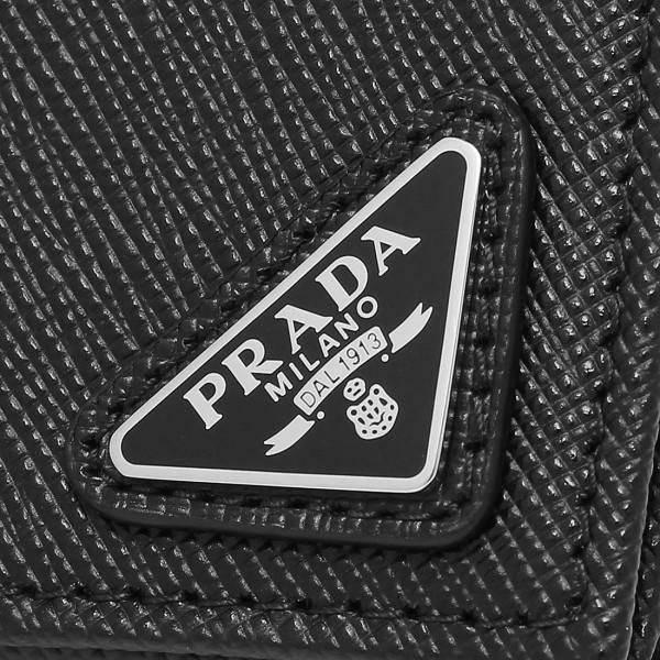 プラダ カードケース 名刺入れ サフィアーノトライアングルロゴ ブラック メンズ PRADA 2MC122 QHH F0002 詳細画像