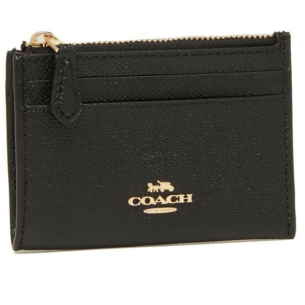 コーチ コインケース COACH F88250 IMBLK ミニ スキニー ID ケース レディース コインケース パスケース 無地 ブラック 黒