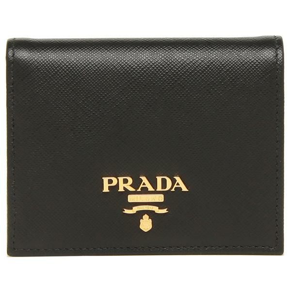 プラダ 財布 PRADA 1MV204 ZLP F061H SAFFIANO MULTICOLOR サフィアーノ レディース 二つ折り財布 NERO/IBISCO 黒 詳細画像