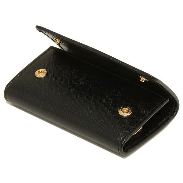 プラダ キーケース PRADA 1PG004 QWA F0002 SAFFIANO METAL ORO サフィアーノ キーホルダー 無地 NERO 黒 詳細画像