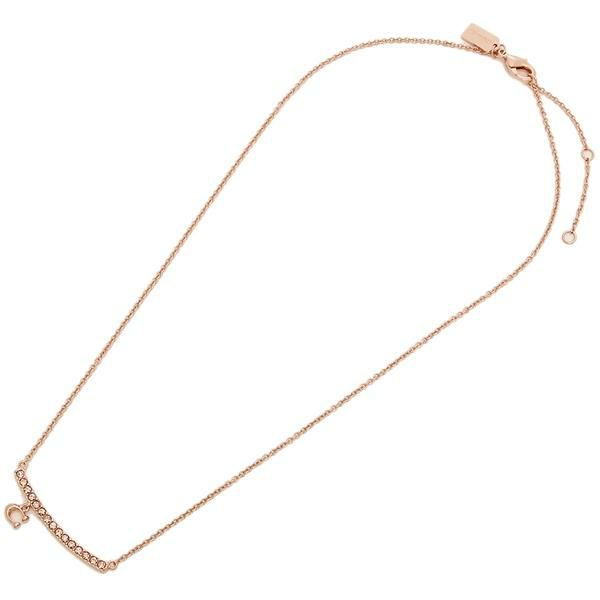コーチ ネックレス アクセサリー COACH 91431 RGD SIGNATURE PAVE BAR NECKLACE レディース ペンダント ROSE GOLD 詳細画像