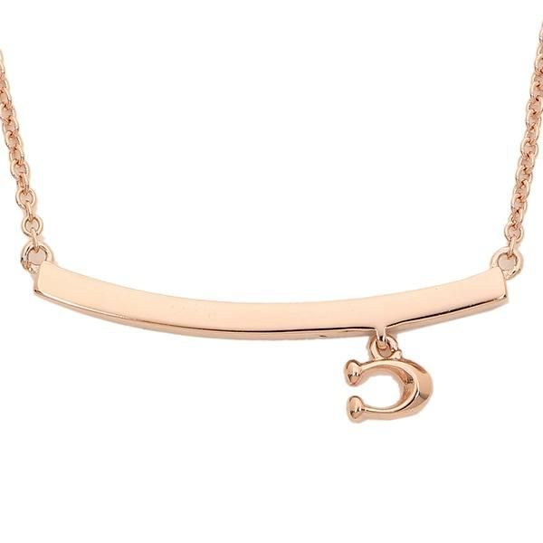 コーチ ネックレス アクセサリー COACH 91431 RGD SIGNATURE PAVE BAR NECKLACE レディース ペンダント ROSE GOLD 詳細画像
