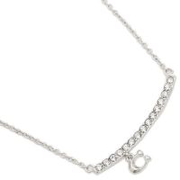 コーチ ネックレス アクセサリー COACH 91431 SLV SIGNATURE PAVE BAR NECKLACE レディース ペンダント SILVER