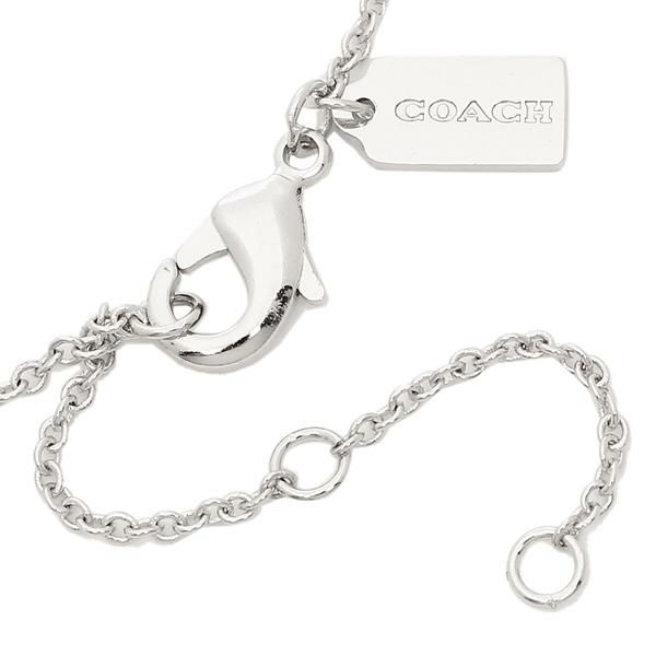 コーチ ネックレス アクセサリー COACH 91431 SLV SIGNATURE PAVE BAR NECKLACE レディース ペンダント SILVER 詳細画像