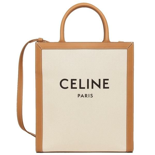 セリーヌ バッグ CELINE 19208 2BNZ 02NT CABAS TEXTILE W/CELINE VERTICAL TOTE キャンバストート 2WAY レディース トートバッグ NATURAL/TAN A4対応 詳細画像