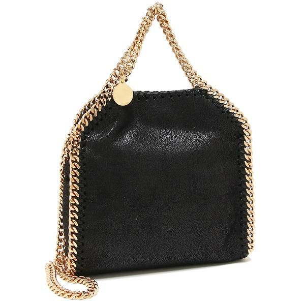 ステラマッカートニー バッグ STELLA McCARTNEY 391698 W9355 1000 FALABELLA ファラベラ タイニーサイズ レディース ハンドバッグ 無地 BLACK 黒 ブラック