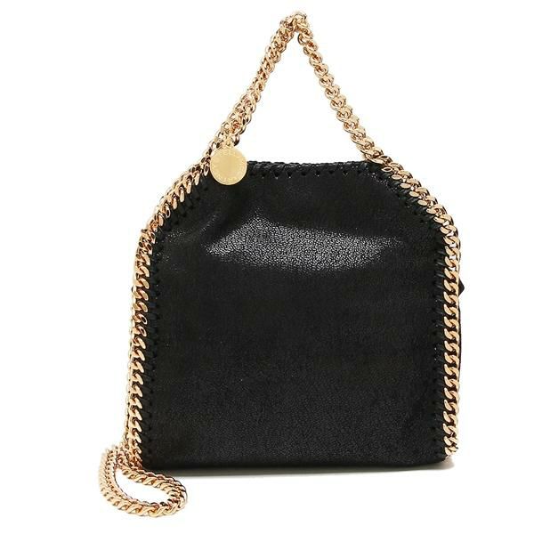 ステラマッカートニー バッグ STELLA McCARTNEY 391698 W9355 1000 FALABELLA ファラベラ タイニーサイズ レディース ハンドバッグ 無地 BLACK 黒 詳細画像