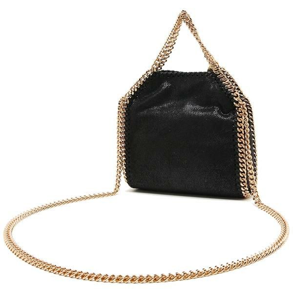 ステラマッカートニー バッグ STELLA McCARTNEY 391698 W9355 1000 FALABELLA ファラベラ タイニーサイズ レディース ハンドバッグ 無地 BLACK 黒 詳細画像