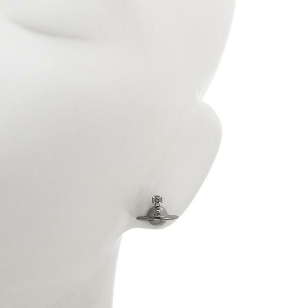 ヴィヴィアンウエストウッド ピアス アクセサリー VIVIENNE WESTWOOD 62010038 S001 724499B/4 ソリッド オーブ SOLID ORB EARRINGS レディース ガンメタル 詳細画像