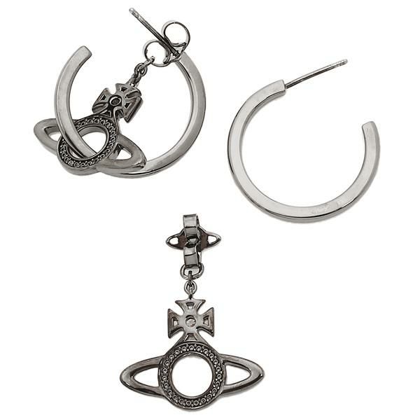 ヴィヴィアンウエストウッド ピアス アクセサリー VIVIENNE WESTWOOD 62010105 S104 ミランダ MIRANDA EARRINGS レディース ガンメタル 詳細画像