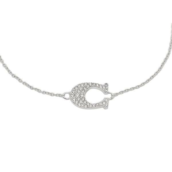 コーチ ブレスレット アクセサリー COACH 91427 SLV PAVE SIGNATURE SLIDER BRACELET レディース バングル SILVER 詳細画像