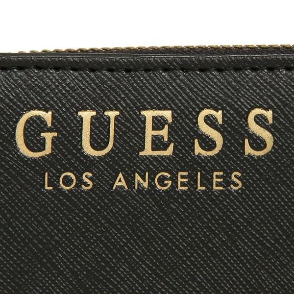 ゲス 財布 GUESS VG718041 BLACK レディース 二つ折り財布 ミニ財布 無地 BLACK 黒 詳細画像