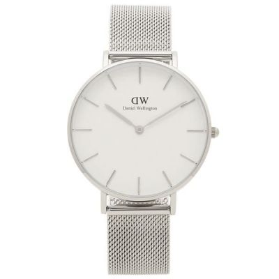 ダニエルウェリントン 時計 メンズ レディース ペティット 36mm クォーツ ホワイト シルバー Daniel Wellington Dw Axes