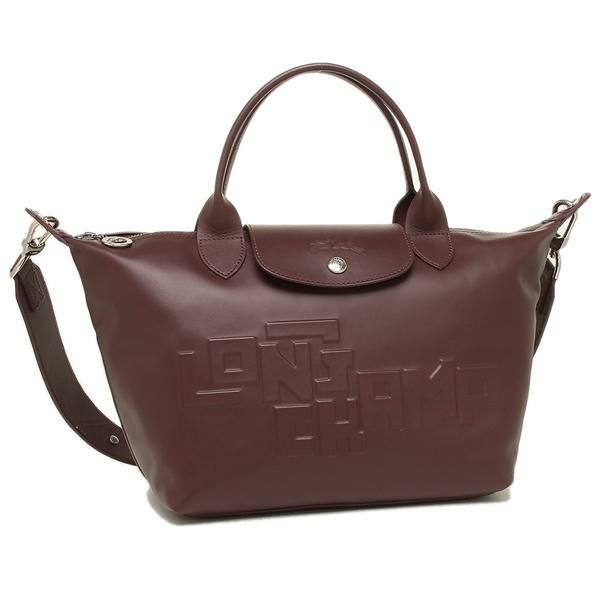 ロンシャン バッグ LONGCHAMP 1512 712 E78 LE PLIAGE CUIR ESTAMPE TOP HANDLE BAG プリアージュ キュイール エスタンプ レディース ハンドバッグ 無地 BRANDY 茶色