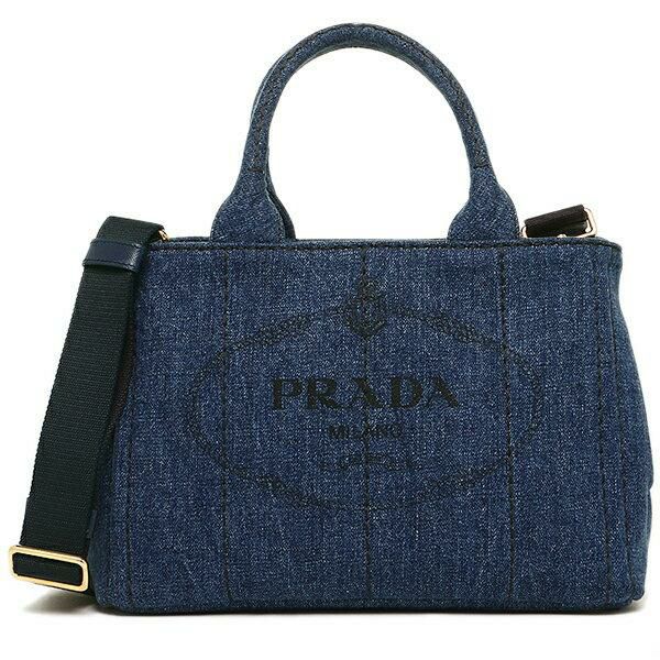 プラダ トートバッグ ショルダーバッグ カナパ デニム レディース PRADA 1BG439 AJ6 詳細画像