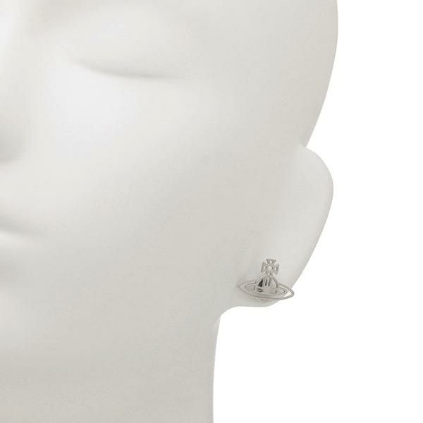 ヴィヴィアンウエストウッド ピアス アクセサリー VIVIENNE WESTWOOD 62010208 W003 THIN LINES FLAT ORB STUD EARRINGS オーブ レディース ピアス PALLADIUM 詳細画像
