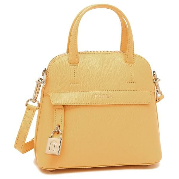フルラ バッグ FURLA 1057366 BAHR ARE 01A FURLA PIPER MINI DOME パイパー ミニ ドーム レディース ハンドバッグ 無地 SOLE h 黄色