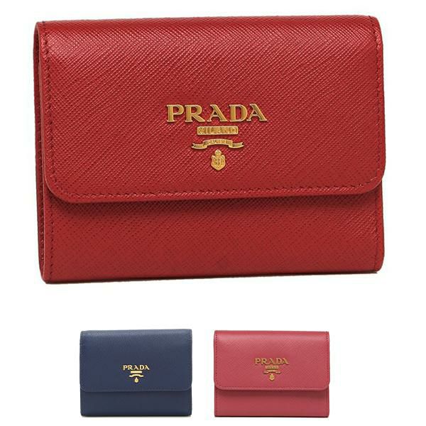 プラダ 三つ折り財布 サフィアーノ ミニ財布 レディース PRADA 1MH840 QWA