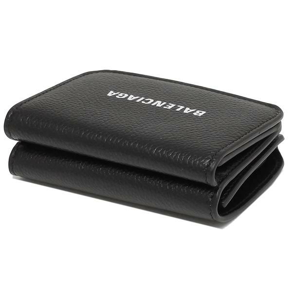 バレンシアガ 財布 Balenciaga 1izim 1090 Cash Mini Wallet キャッシュ ミニ財布 メンズ レディース 三つ折り財布 無地 Black White 黒 Axes
