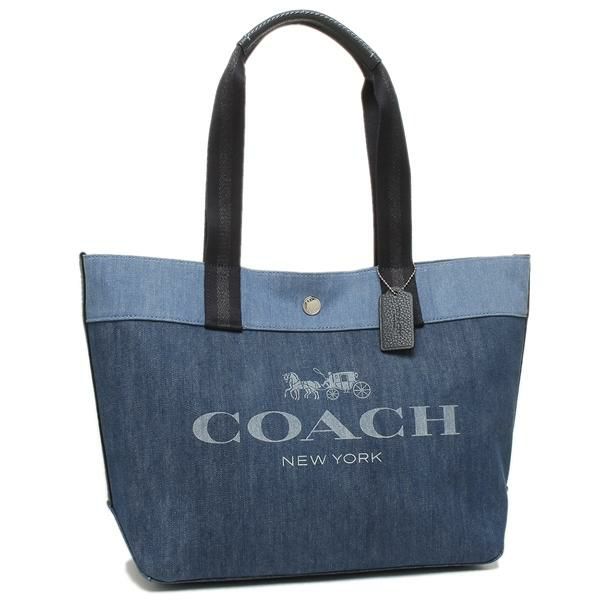 コーチ バッグ COACH 91131 SVDE トート レディース トートバッグ デニム 青 A4対応